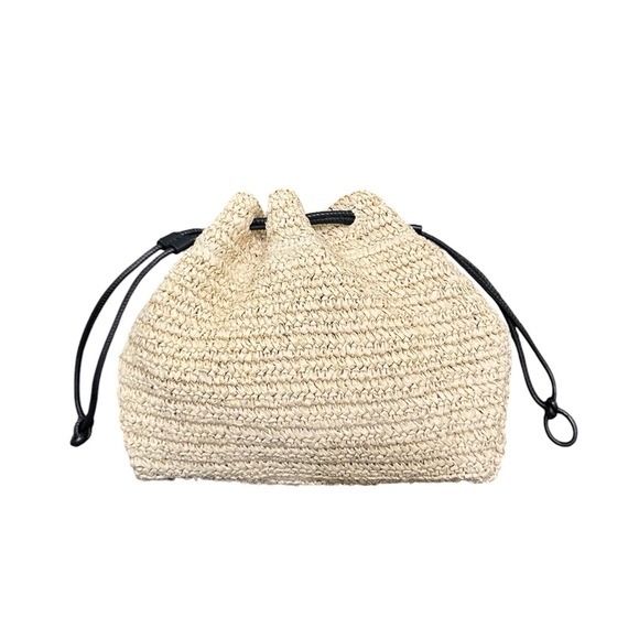 COS Handbags - NWT COS Mini Woven Raffia Cavatelli Clutch Shoulder Bag